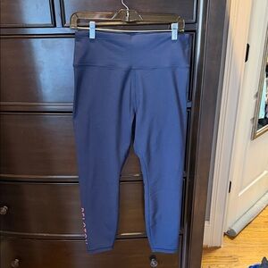 Peloton Full Length Navy Leggings w/ Accent on R Leg